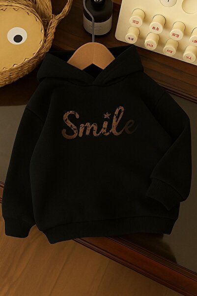 DM DOLCE MORE 3-нишка джърси с усмивка, унисекс детска суитшърт с качулка