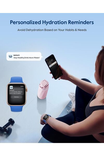 WATERH BOOST Smart Bottle with Reminder to Drink & Tracker Bottle - Double Wall Vacuum Insulated Bot