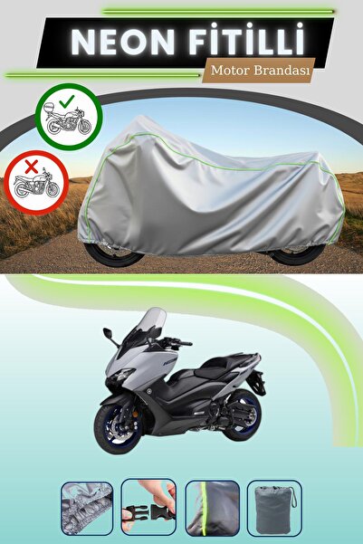 Cemku Shade حقيبة خلفية رمادية متوافقة مع قماش نيون فليتلي ياماها تي ماكس 560...