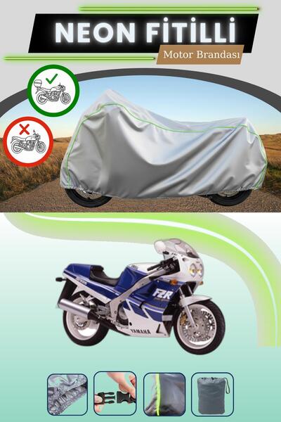 Cemku Shade حقيبة خلفية رمادية متوافقة مع قماش نيون فايتي ياماها FZR 1000 الم...