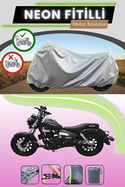 Cemku Shade حقيبة خلفية رمادية متوافقة مع قماش نيون فيتيل كوبا سوبرلايت 200 المتوافق مع الدراجات النارية