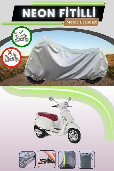 Cemku Shade حقيبة خلفية رمادية متوافقة مع نيون فايتل فيسبا بريمافيرا 50 تورين...