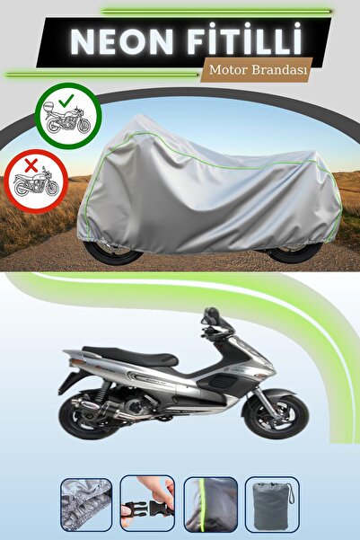 Cemku Shade حقيبة خلفية رمادية متوافقة مع قماش نيون فايتيبيجيو فيسبا 150 المت...