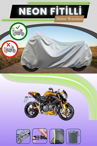 Cemku Shade حقيبة خلفية رمادية متوافقة مع قماش نيون فيتيلي بينيلي تي إن تي كافيه ريسر متوافق مع الدراجات النارية