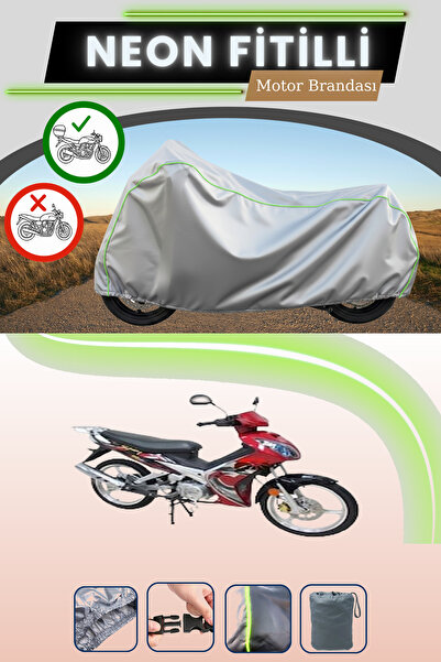 Cemku Shade حقيبة خلفية رمادية متوافقة مع قماش نيون فيتيل بيسان تيرا 125 المت...