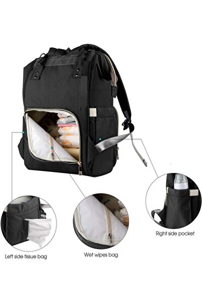 Generic WGQDD Diaper Backpack Multifunctional Travel Diaper Bag Large Capacity