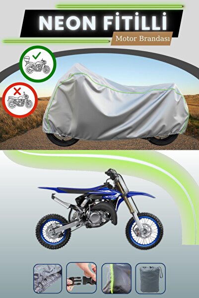 Cemku Shade حقيبة خلفية رمادية متوافقة مع قماش نيون فليتلي ياماها YZ 65 المتو...