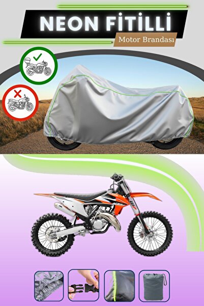 Cemku Shade حقيبة خلفية رمادية متوافقة مع قماش نيون فليتلي KTM 125 SX المتواف...