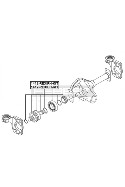 FEBEST Ax planetara stanga 1412-REXILH-KIT SSANGYONG REXTON W