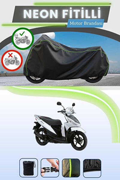 Cemku Shade حقيبة خلفية سوداء متوافقة مع نيون فيتيلي سوزوكي أدريس متوافقة مع قماش المحرك