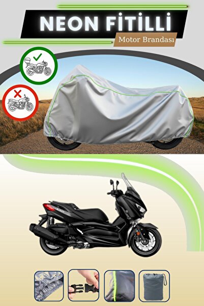 Cemku Shade حقيبة خلفية رمادية متوافقة مع قماش نيون فليتلي ياماها X-Max 400 ت...