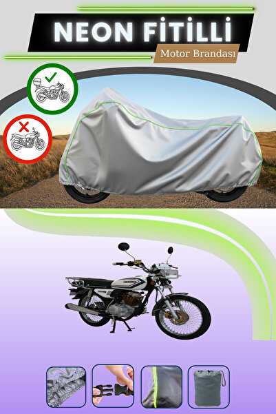 Cemku Shade حقيبة خلفية رمادية متوافقة مع قماش نيون فايتيل موتولوكس MZ46 T المتوافق مع الدراجات النارية