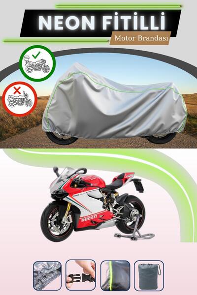 Cemku Shade حقيبة خلفية رمادية متوافقة مع قماش الدراجات النارية المتوافق مع ن...