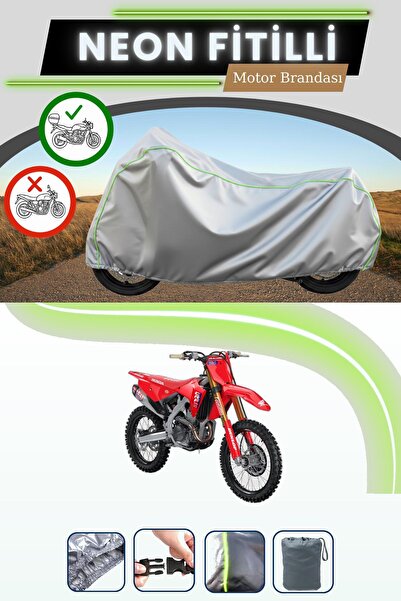 Cemku Shade حقيبة خلفية رمادية متوافقة مع قماش نيون فليتلي هوندا CRF 250 R ال...