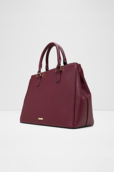 Aldo Nanever - Women's Large Size Burgundy Three-Compartment Detachable Adjustable Crossbody Shoulder and Handbag