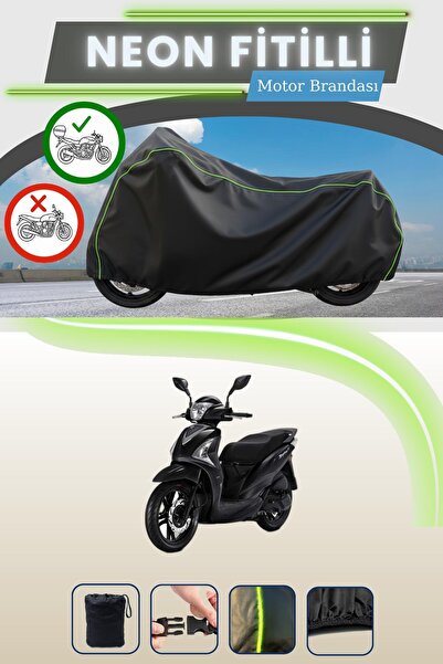 Cemku Shade حقيبة خلفية سوداء متوافقة مع نيون فايتل سيمفوني إس تي 125، قماش م...