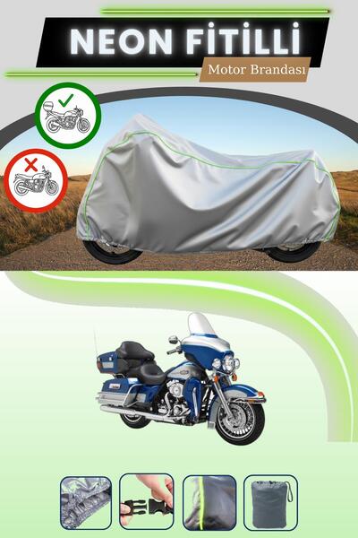 Cemku Shade حقيبة خلفية رمادية متوافقة مع نيون فايتل هارلي ديفيدسون ألترا كلا...