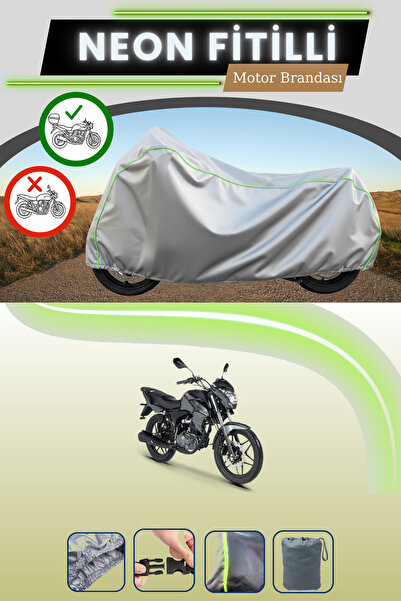 Cemku Shade حقيبة خلفية رمادية متوافقة مع قماش نيون فليت RKS 125R المتوافق مع...