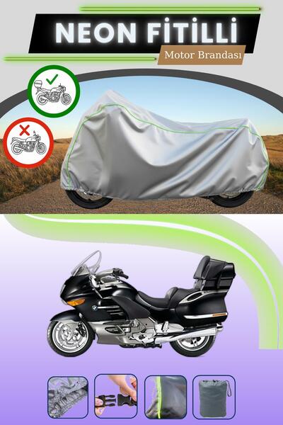 Cemku Shade حقيبة خلفية رمادية متوافقة مع قماش نيون فليتلي BMW K 1200 LT المت...