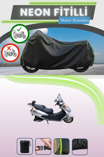 Cemku Shade حقيبة خلفية سوداء متوافقة مع نيون فيتيل دوارادو أكيدا كوب 125 متو...