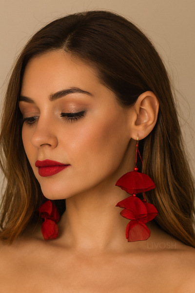 LIVOSH Silk Tulle Earrings Special Day Earrings