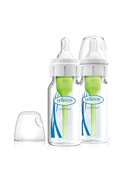 dr browns Set 2 biberonuri din sticlă Dr. Brown's SB42003, Sistem Anti-Colic, Options Plus, 0-3 luni, 120 ml,