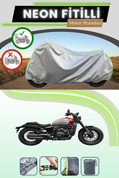 Cemku Shade حقيبة خلفية رمادية متوافقة مع قماش نيون فايتيبل CFmoto 450CL-C ال...