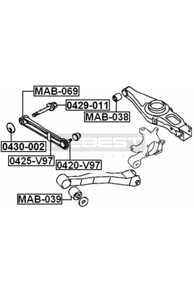 FEBEST Pivot Spate 0420-V97 MITSUBISHI MONTERO