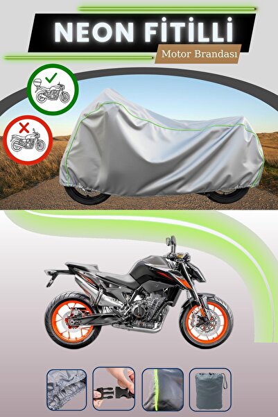 Cemku Shade حقيبة خلفية رمادية متوافقة مع قماش نيون فليتلي KTM 790 Duke المتو...