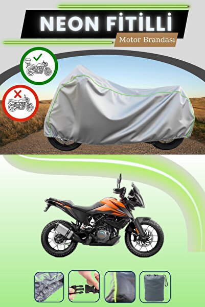 Cemku Shade حقيبة خلفية رمادية متوافقة مع قماش نيون فليتلي KTM 390 Adventure ...