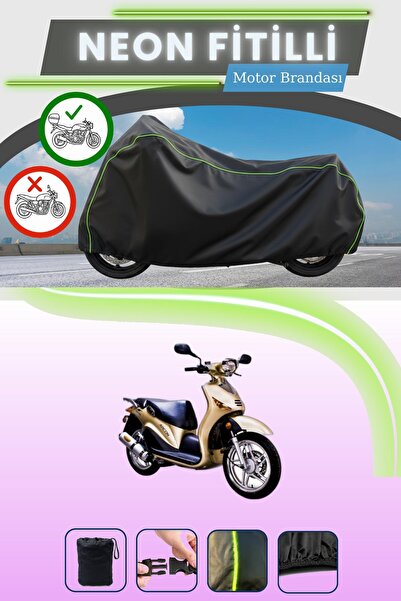 Cemku Shade Black Neon Corded Fabric Rear Bag Compatible Dorado Arcon 150 Com...