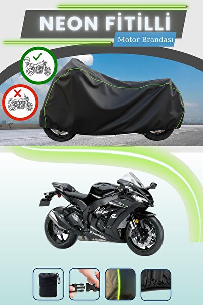 Cemku Shade حقيبة خلفية سوداء متوافقة مع نيون فايتل كاواساكي نينجا ZX-10RR مت...