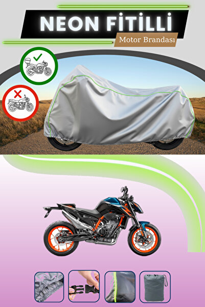 Cemku Shade حقيبة خلفية رمادية متوافقة مع قماش نيون فليتلي KTM 890 SMT المتوا...