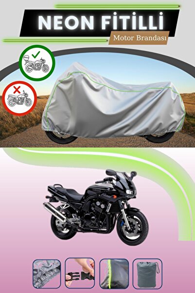 Cemku Shade حقيبة خلفية رمادية متوافقة مع قماش نيون فايتي ياماها FZS600 المتو...