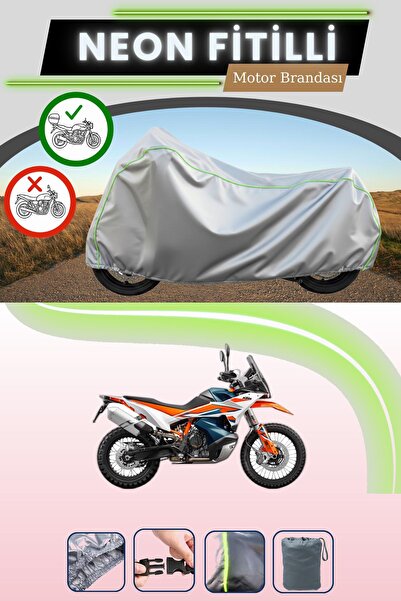 Cemku Shade حقيبة خلفية رمادية اللون متوافقة مع قماش نيون فليتلي KTM 890 Adve...