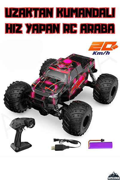 Apexma Oyuncak 2.4GHz Uzaktan Kumandalı Full Fonksiyon 20 Km Hız LED Işıklı Ş...