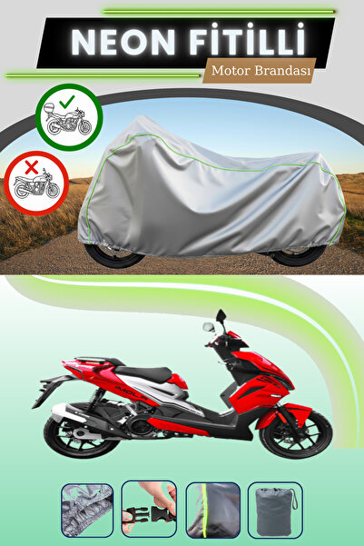 Cemku Shade حقيبة خلفية رمادية متوافقة مع قماش نيون فايتلي يوكي إيمولا 125 ال...