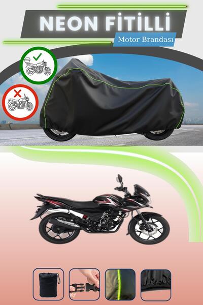 Cemku Shade حقيبة خلفية سوداء متوافقة مع نيون فيتيل باجاج ديسكفر 150 F متوافق...