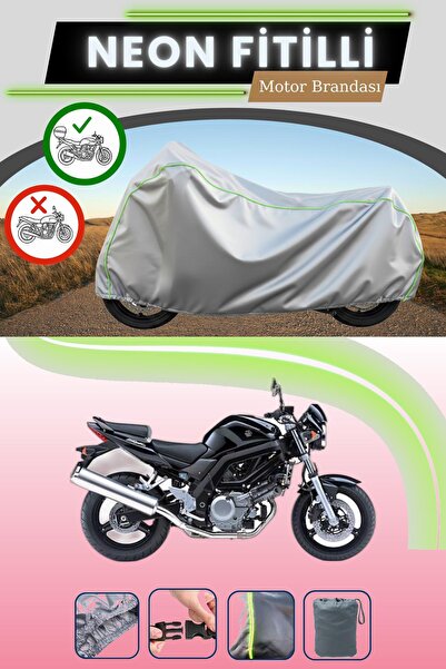 Cemku Shade حقيبة خلفية رمادية متوافقة مع قماش نيون فايتي سوزوكي SV650A المتو...