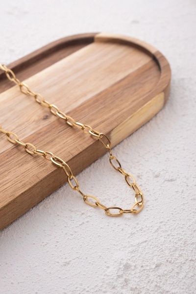 ByFlorya Jewelry Çelik Ataç Erkek Zincir Kolye 5mm Kararmaz