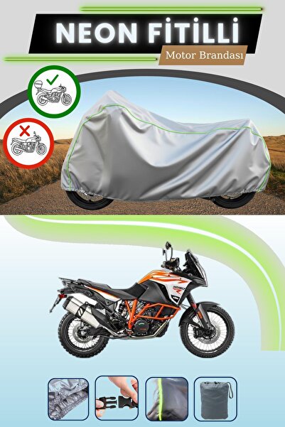Cemku Shade حقيبة خلفية رمادية متوافقة مع قماش نيون فليتلي KTM 1290 Super Adv...