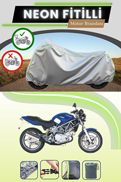 Cemku Shade حقيبة خلفية رمادية متوافقة مع قماش نيون فليتلي هوندا VTR 250 المت...