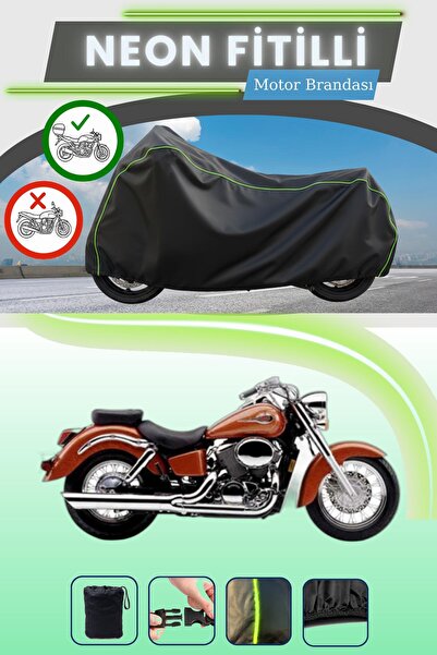 Cemku Shade حقيبة خلفية سوداء متوافقة مع نيون فايتل هوندا VT 750 C شادو متواف...