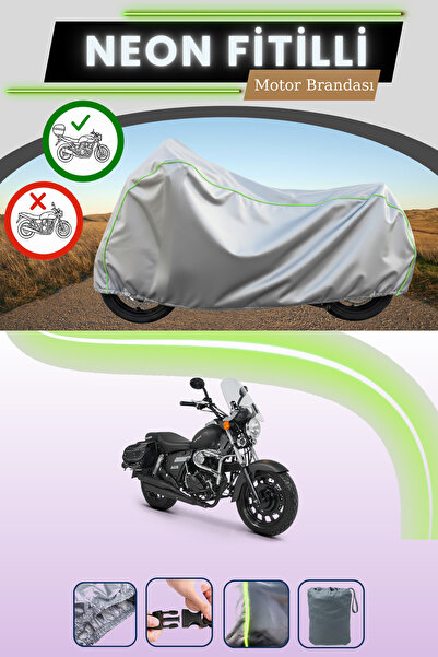 Cemku Shade حقيبة خلفية رمادية متوافقة مع قماش نيون فيتيل كوبا سوبرلايت 125 المتوافق مع الدراجات النارية