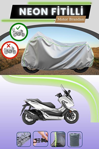 Cemku Shade حقيبة خلفية رمادية متوافقة مع قماش نيون فايتي هوندا NSS300 فورزا ...