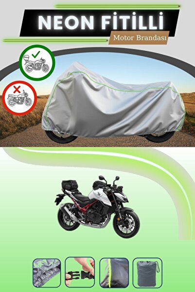 Cemku Shade حقيبة خلفية رمادية متوافقة مع قماش نيون فليتلي هوندا سي بي 750 هو...