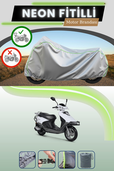 Cemku Shade حقيبة خلفية رمادية متوافقة مع قماش نيون فايتي RKS سبونتيني 110/12...