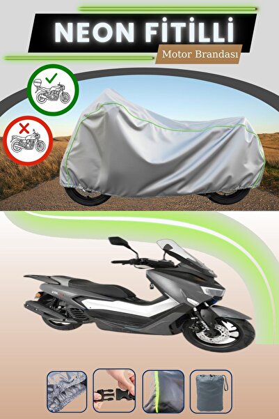 Cemku Shade حقيبة خلفية رمادية متوافقة مع قماش نيون فليت أورا ZRX 200 المتواف...