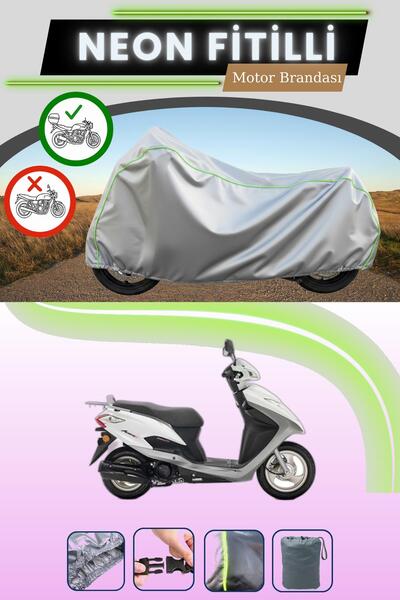 Cemku Shade حقيبة خلفية رمادية نيون قماش مجدّل متوافقة مع ماركة هوندا أكتيفا ...