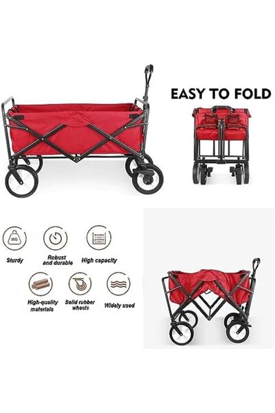 Egardenkart Heavy-duty Wagon Trolley Cart - Foldable Trolley for Shopping, Camping, Beach, Picnic |